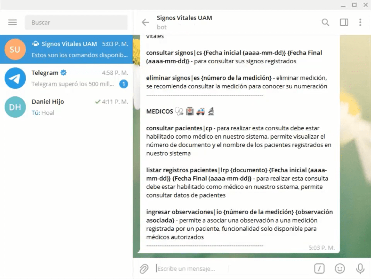 Bot de telegram